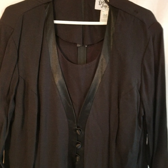 Vintage Black Jacket with built in top - Picture 3 of 3